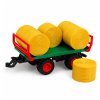 RC Traktor s přívěsem a balíkem sena světla 1:24