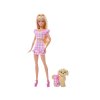 Panenka Mattel Barbie Twining Looks na procházce s pejskem