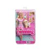Panenka Mattel Barbie Twining Looks na procházce s pejskem