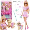 Panenka Mattel Barbie Twining Looks na procházce s pejskem