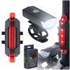 Lampka rowerowa LED RALLEX zestaw tyl przod na rower kierownice USB 167290