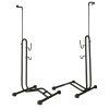 Stojak na rower pojedynczy wysoki mocny metalowy czarny 143136