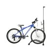 Stojak na rower pojedynczy wysoki mocny metalowy czarny 143140