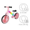 Růžové odrážedlo Trike Fix Glow LED 13