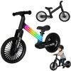 Černé odrážedlo Trike Fix Glow LED