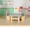 Domeček pro panenky LULILO Peonio 70 cm LED dřevěný růžový 12