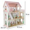 Domeček pro panenky LULILO Peonio 70 cm LED dřevěný růžový 17