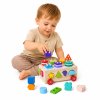 Dřevěný sorter Montessori na kolečkách tvary čísla