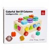 Dřevěný sorter Montessori na kolečkách tvary čísla