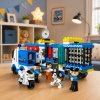 Stavebnice Policie nákladní auto motorka figurky policistů 91 dílků 3