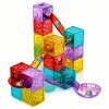 Magnetické konstrukční kostky kuličková dráha krychle barevné 28 dílů