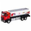 Cisternové auto se světly a zvuky 1:40 kovové červeno-bílé