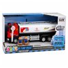 Cisternové auto se světly a zvuky 1:40 kovové červeno-bílé