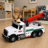 Stavební nákladní auto s nastavitelným jeřábem 1:14 Bílé