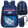 Dětský školní batoh Raketa Vesmír s hrudním popruhem Tmavě modrý 20 L 41 cm