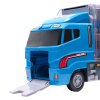 Kamion TIR transportér s vystřelovačem + kovová policejní auta 10