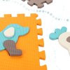 Vzdělávací pěnová barevná podložka puzzle zvířátka 114 x 114 cm 25 dílků 12