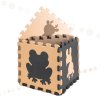Hrací podložka pěnová puzzle vzdělávací béžová 85 x 85 cm 9 dílků 3
