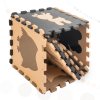 Hrací podložka pěnová puzzle vzdělávací béžová 85 x 85 cm 9 dílků 4