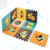 Hrací podložka vzdělávací pěnová barevná puzzle zvířátka 85 x 85 cm 9 dílků 7