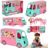 Auto pro panenky karavan food truck sada 21 dílů