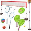 Zestaw sportowy 5w1 badminton koszykowka siatkowka tenis frisbee 161384