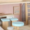 Domek dla lalek w walizce akcesoria drewniane mebelki 177540