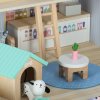Domek w walizce hotel spa dla zwierzat drewniane mebelki figurki 177557