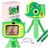 Aparat fotograficzny cyfrowy dla dzieci na statywie dinozaur zielony 180988