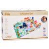 Pastelová dřevěná stavebnice Městečko + Puzzle podložka 115 dílků 11