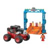 Kaskadérská stavebnice Hot Wheels Monster truck 151 dílků auto + rampa 2