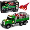 Přepravní náklaďák s klecí + figurka dinosaura T-Rexe světla zvuky 1:12