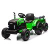 Elektrický traktor CH9959B s přívěsem 24 V světle zelený