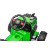 Elektrický traktor CH9959B s přívěsem 24 V světle zelený