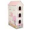 Domeček pro panenky Lulilo Papilio 80 cm dřevěný růžový 5