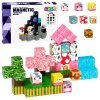 Stavebnice magnetické kostky Pixely Jednorožci 3D 50 dílků