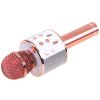 Bezdrátový karaoke mikrofon Bluetooth reproduktor růžový