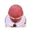 Bezdrátový karaoke mikrofon Bluetooth reproduktor růžový