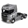 Dálkově ovládaný RC model tahače Scania Huina 1501 1:18 šedostříbrný 2