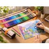 Pastelky profesionální umělecké H&B sada 72 ks s penálem