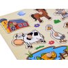 Dřevěné puzzle Farma s úchyty 10 dílků