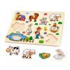 Dřevěné puzzle Farma s úchyty 10 dílků 6