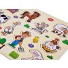 Dřevěné puzzle Farma s úchyty 10 dílků