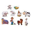 Dřevěné puzzle Farma s úchyty 10 dílků 8