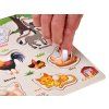 Dřevěné puzzle Farma 10 dílků s anglickými slovíčky 5