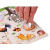 Dřevěné puzzle Farma 10 dílků s anglickými slovíčky
