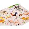 Dřevěné puzzle Farma 10 dílků s anglickými slovíčky