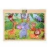 Dřevěné puzzle Divoká zvířata 40 dílků