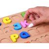 Puzzle Vzdělávací Abeceda Písmenka dřevěné 26 dílků 8