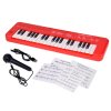 Dětský elektronický keyboard 37 kláves s mikrofonem červený 2